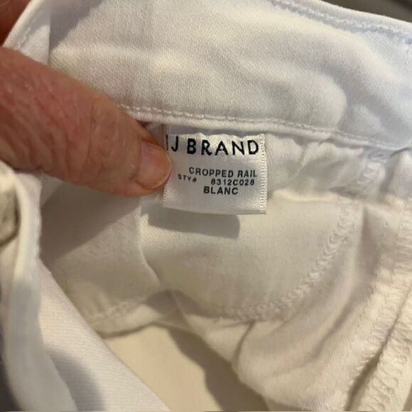 J Brand Cropped Rail Blanc White Skinny Jeans Cotton Blend Stretch Size 30 - Picture 10 of 12